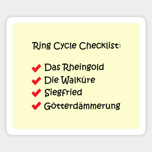 Ring Cycle Checklist Magnet